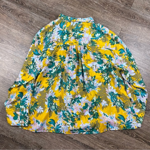 Jessica Simpson Shirt Women Size 3X Colorful Floral Fairy Button Down Careerwear - Picture 7 of 9